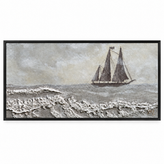 Altamar - cuadro decorativo, marco negro mate