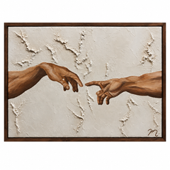 La Creación - cuadro decorativo, marco nogal