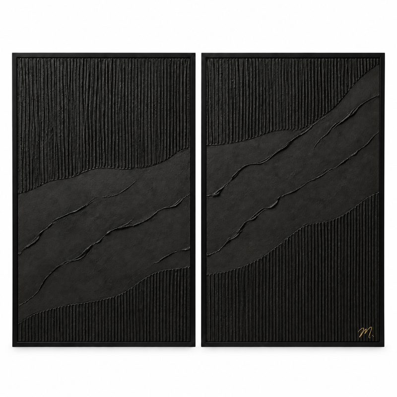 Darkness - cuadro decorativo, marco negro mate