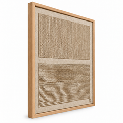 Dualidad - cuadro decorativo, marco natural (vista lateral)