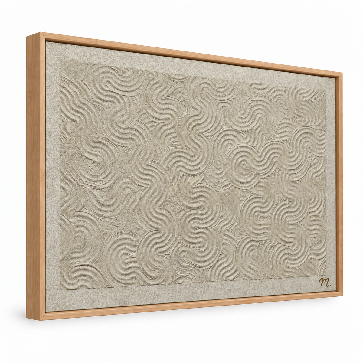 Duna - cuadro decorativo, marco natural (vista lateral)