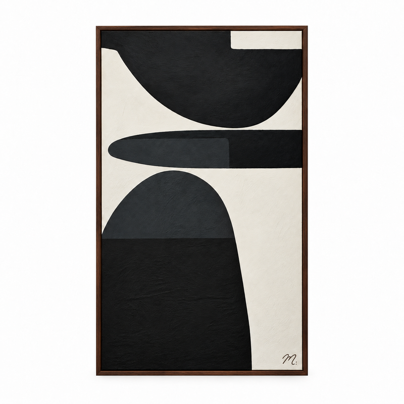 Eclipse - cuadro decorativo, marco nogal