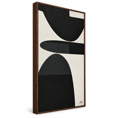 Eclipse - cuadro decorativo, marco nogal (vista lateral)