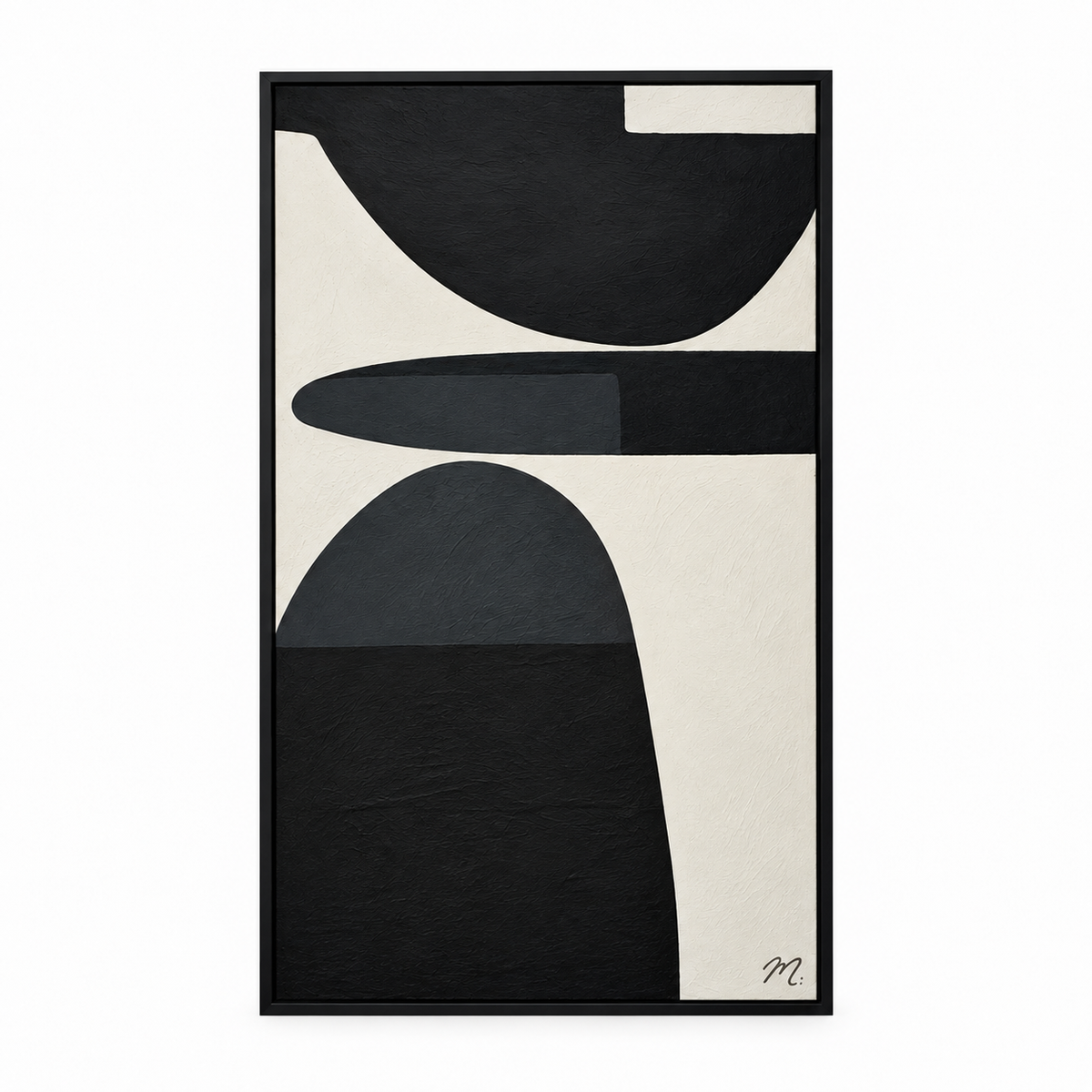 Eclipse - cuadro decorativo, marco negro mate