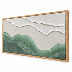 Mar Egeo - cuadro decorativo, marco natural (vista lateral)