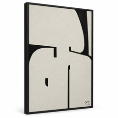 Enigma - cuadro decorativo, marco negro mate (vista lateral)