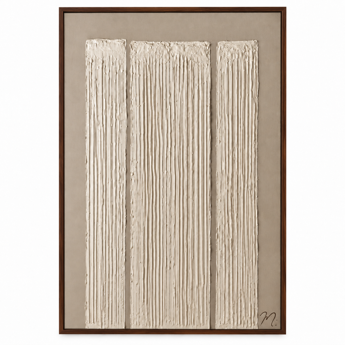 Fragmentos - cuadro decorativo, marco nogal