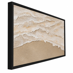 Mar De Fuego - cuadro decorativo, marco negro mate (vista lateral)