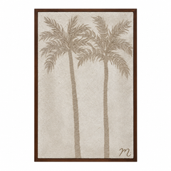 Palmar - cuadro decorativo, marco nogal