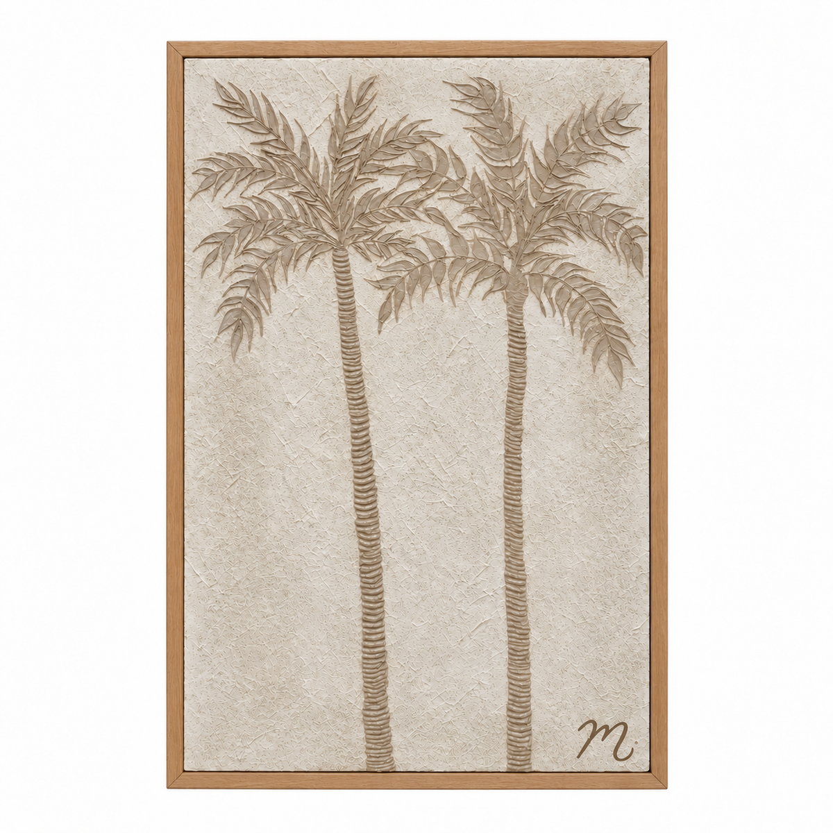 Palmar - cuadro decorativo, marco natural