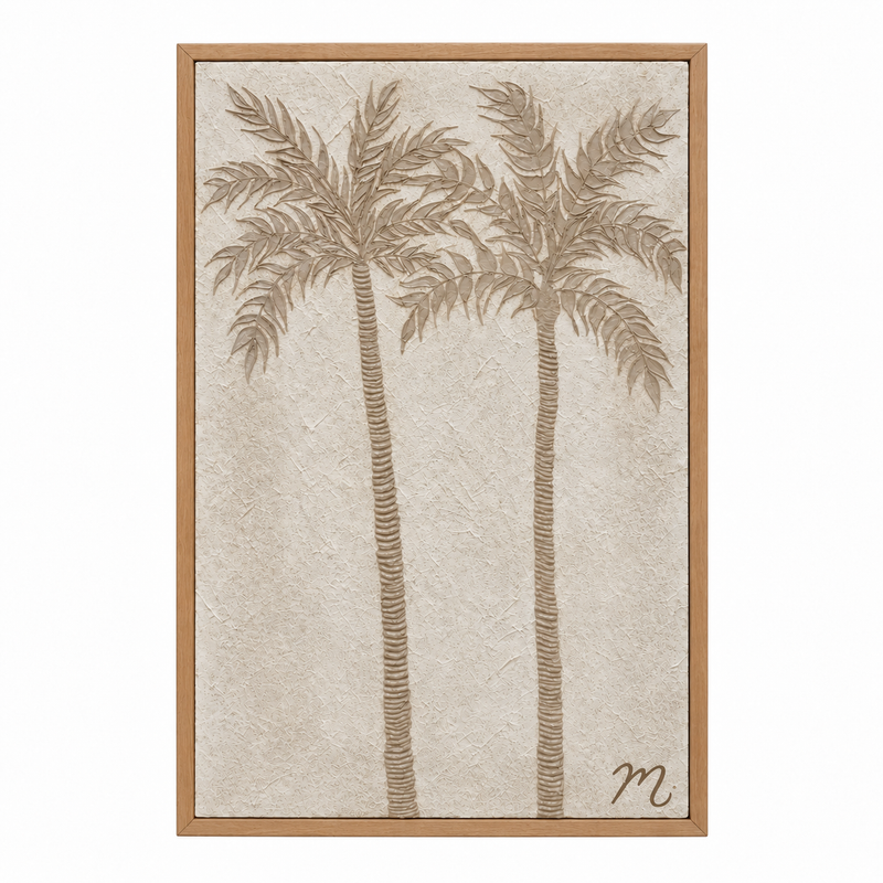 Palmar - cuadro decorativo, marco natural
