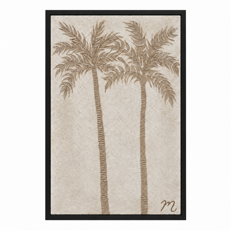 Palmar - cuadro decorativo, marco negro mate