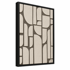 Piezas - cuadro decorativo, marco negro mate (vista lateral)