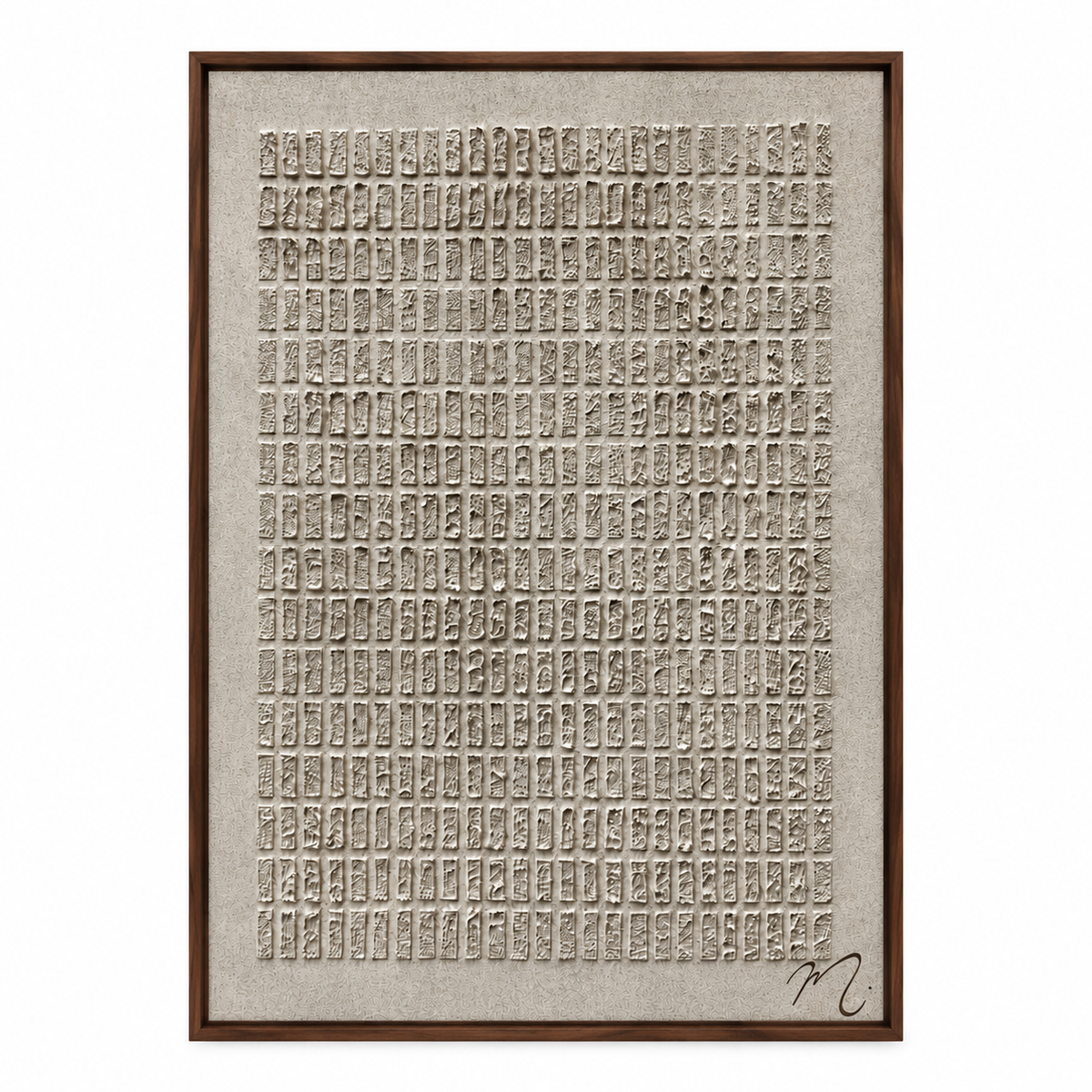 Relieve - cuadro decorativo, marco nogal