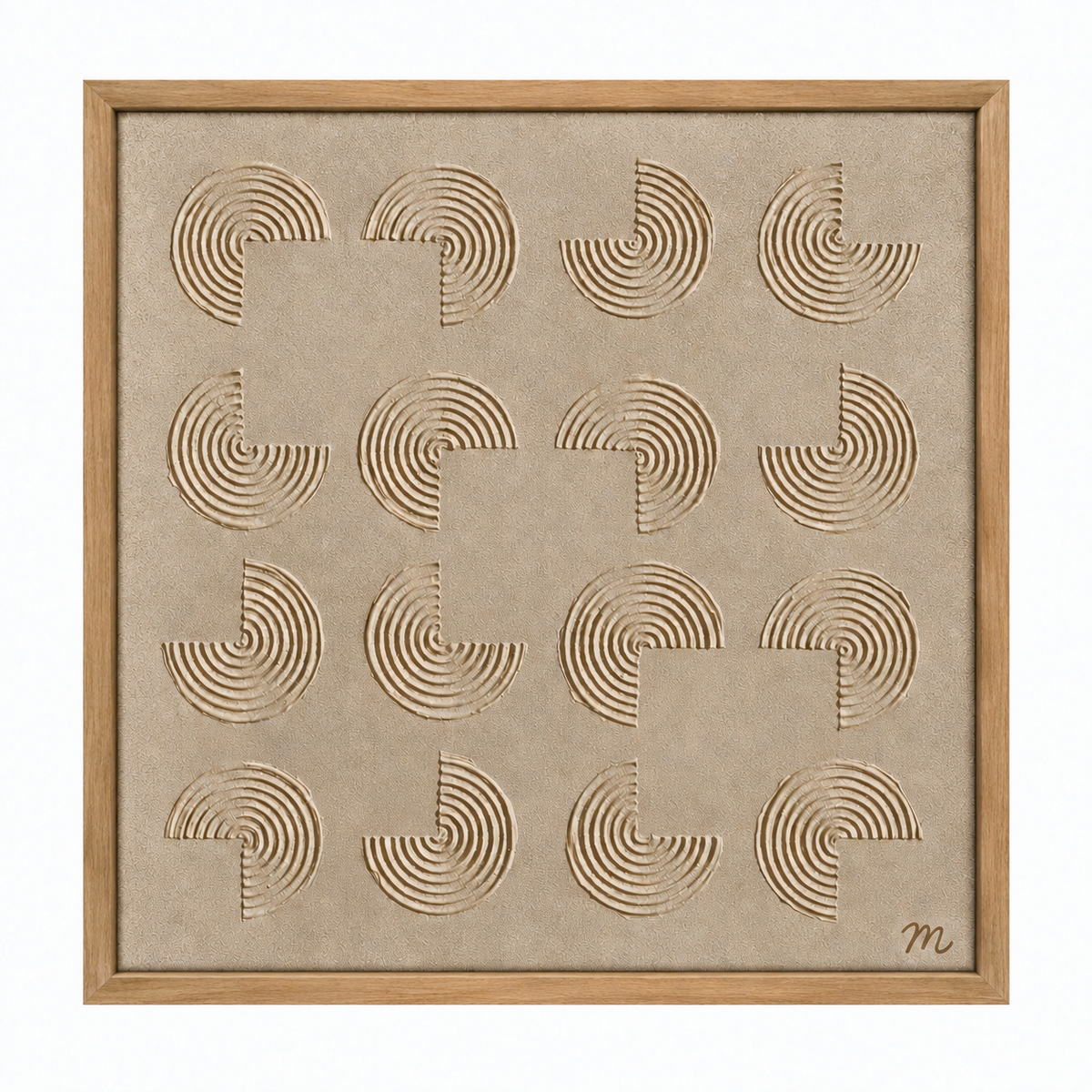 Espiral - cuadro decorativo, marco natural