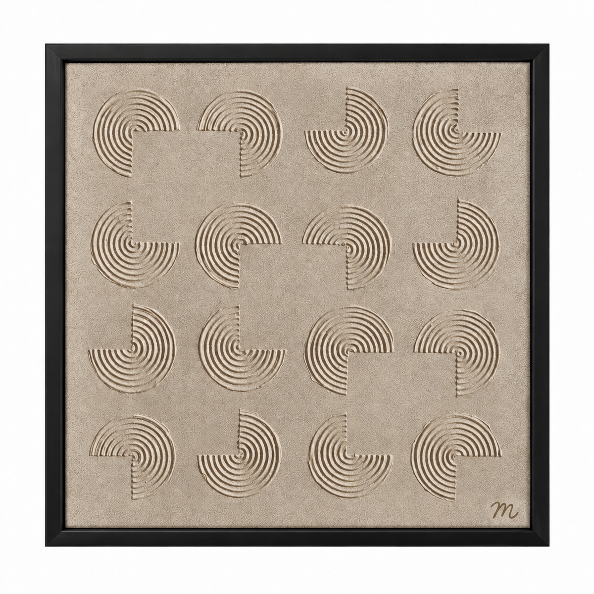 Espiral - cuadro decorativo, marco negro mate