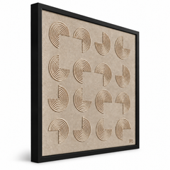 Espiral - cuadro decorativo, marco negro mate (vista lateral)